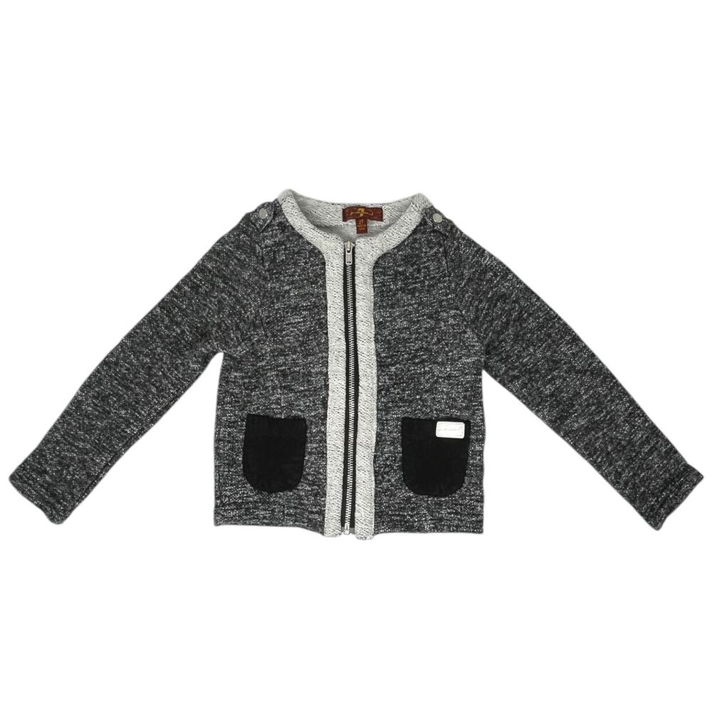 7 For All Mankind VGUC Zip Sweatshirt with Pockets. Size 2